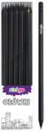 STRIGO Set 36 Creioane Strigo BE02 HB cu radiera, Black (BE02)