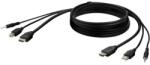 Belkin HDMI + USB A/B + Audio passzív combo KVM kábel 3m F1DN1CCBL-HH10T (F1DN1CCBL-HH10T)