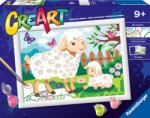 Ravensburger Set de pictură pe numere Ravensburger CreArt - Oaie și miel (23723)