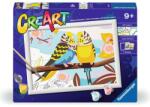 Ravensburger Set de pictură pe numere Ravensburger CreArt - Papagali frumoși (23975)