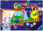 Ravensburger Set de pictat după numere Ravensburger CreArt - Monștri veseli (23557)