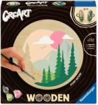 Ravensburger Set de pictat după numere Ravensburger CreArt Wooden - Peisaj forestier (12023156)