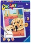 Ravensburger Set de pictură pe numere Ravensburger CreArt -Dragoste pentru câini (12023269)