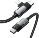 Essager Type-C към Type-C и Micro-USB Кабел за Данни и Зареждане 65W 1 м - Алуминиева Сплав