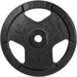 inSPORTline Öntöttvas súlytárcsa inSPORTline Hamerton Black 20 kg 30 mm, kopásgátló bevonat, praktikus fogantyú, hosszú élettartam (30791) Súlytárcsa