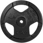 inSPORTline Öntöttvas súlytárcsa inSPORTline Hamerton Black 25 kg 30 mm, kopásgátló bevonat, praktikus fogantyú, hosszú élettartam (30792) Súlytárcsa