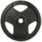 inSPORTline Öntöttvas súlytárcsa inSPORTline Hamerton Black 1, 25 kg 30 mm, kopásgátló bevonat, praktikus fogantyú, hosszú élettartam (30786) Súlytárcsa