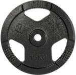 inSPORTline Öntöttvas súlytárcsa inSPORTline Hamerton Black 15 kg 30 mm, kopásgátló bevonat, praktikus fogantyú, hosszú élettartam (30790) Súlytárcsa