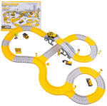 MalPlay Set de construcții de autostrăzi cu vehicule de construcții - 255 piese galben (147B00)