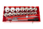 KROFTOOLS Dugókulcs készlet 1" 6 pontos, 21 részes, 36-80 mm (100000)
