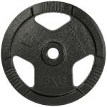 inSPORTline Öntöttvas súlytárcsa inSPORTline Hamerton Black 5 kg 30 mm, kopásgátló bevonat, praktikus fogantyú, hosszú élettartam Súlytárcsa
