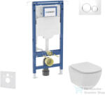 Geberit Duofix falra szerelhető WC szett, Ideal Standard Tesi WC soft close ülőkével, Geberit Sigma 20 fehér/króm nyomólappal SANI11CD3102 (SANI11CD3102)
