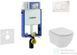 Geberit Kombifix falra szerelhető WC szett, Ideal Standard Tesi Wc soft close ülőkével, Sigma 01 alpesi fehér nyomólappal 110302005NE1 (110302005NE1)