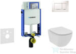 Geberit Kombifix falra szerelhető WC szett, Ideal Standard Tesi Wc soft close ülőkével, Sigma 30 fehér/króm nyomólappal 110302005NE5 (110302005NE5)