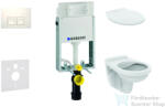 Geberit Kombifix falra szerelhető WC szett, Ideal Standard Alpha WC ülőkével, Delta 35 alpesi fehér nyomólappal 110100001NR4 (110100001NR4)