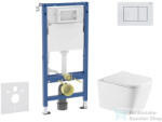 AXO Geberit Duofix Basic falra szerelhető WC szett, Kielle Arkas I Vortex+ WC softclose ülőkével, Geberit Delta 30 alpesi fehér nyomólappal SANI11CA31149 (SANI11CA31149)