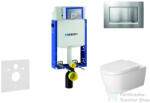 Geberit Kombifix falra szerelhető WC szett, Duravit Me By Starck WC soft close ülőkével, Geberit Sigma 30 matt/fényes króm nyomólappal 110302005NM7 (110302005NM7)