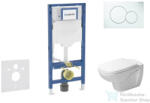 Geberit Duofix falra szerelhető WC szett, Duravit D-Code rimless WC soft close ülőkével, Geberit Sigma 01 alpesi fehér nyomólappal SANI11CP3100 (SANI11CP3100)