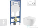 AXO Geberit Duofix falra szerelhető WC szett, Kielle OUDEE Vortex rimless+ WC softclose ülőkével, Geberit Sigma 20 fehér/króm nyomólappal, fehér SANI11CA31129 (SANI11CA31129)