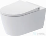 Duravit BENTO STARCK BOX perem nélküli fali WC ülőke nélkül, HygieneFlush öblítéssel, matt fehér 259309ACA0 (259309ACA0)