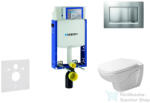 Geberit Kombifix falra szerelhető WC szett, Duravit D-Code rimless WC soft close ülőkével, Geberit Sigma 30 matt/fényes króm nyomólappal 10302005NH7 (10302005NH7)