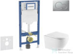 AXO Geberit Duofix falra szerelhető WC szett, Kielle OUDEE Vortex rimless+ WC softclose ülőkével, Geberit Sigma 01 matt króm nyomólappal, fehér SANI11CA2110 (SANI11CA2110)