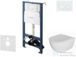 kielle Genesis New falra szerelhető WC szett, Kielle OUDEE rimless WC softclose ülőkével, Gemini New I fehér nyomólappal, fehér 30528SS01 (30528SS01)