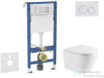 AXO Geberit Duofix Basic falra szerelhető WC szett, Kielle Nefia Vortex rimless+ WC softclose ülőkével, Geberit Delta 20 alpesi fehér nyomólappal SANI11CA31115 (SANI11CA31115)