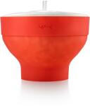 Lékué Microwave PopCorn Maker popcorn készítő, fedővel, 2, 8L, összecsukható, szilikon, piros - 881640 (LK881640)