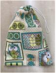 MK Bea Frissentartó kenyérzsák - erdei patchwork mintával, pamut vagy PUL béléssel Méret: Pamut béléssel (8 zsemle)