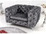 IV Interior Concept Fotoliu design Chesterfield, Catifea, Gri inchis, MODERN BAROCK (A-45977 VC)