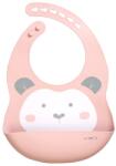 Saro Baby Baveta din silicon cu buzunar, ajustabila, Sweet Fun, pink (16633) Bavata