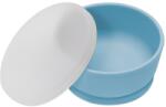 AppeKids Bol din silicon cu ventuza si capac Aqua Blue 6 luni+, 1 bucata, Appekids