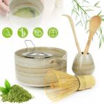 Bedee Matcha Szett Habverő Tál Kanállal Autentikus Élmény Sárga (ZESTAW DO MATCHA Z MISKĄ)