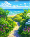 Art City Set goblen cu diamante, cu sasiu, Spre mare, 30x40 cm (VA919)