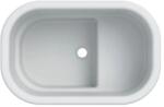Geberit Cada ovala de baie copii, montare in placa, 71, 5 cm x 46, 5 cm, alb alpin, Varicor, antibacteriana, Geberit Bambini (407730016)