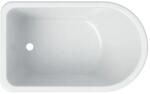 Geberit Cada asimetrica de baie copii, montare in placa, 75 cm x 40 cm, alb alpin, Varicor, antibacteriana, Geberit Bambini (406010016)