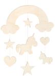 Pebaro Set de constructie din lemn „Unicorn mobil debitat cu laser Pebaro (PEB-848/6)