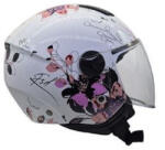 Faseed 700 White / Pink Flowers Cască Moto Jet Pentru Copii ECE 22.06 1200 g 28606112 (28606112)
