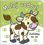 Junior Animăluțe la fermă - Pictează cu apă! Carte de colorat