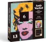 Galison Puzzle din lemn glisant Andy Warhol: Marilyn 2în1 (16 piese) Puzzle