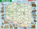 Demart Puzzle cu rame - Polonia fizică Puzzle