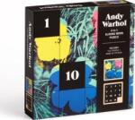 Galison Puzzle din lemn glisant Andy Warhol: Flori 2în1 (16 piese) Puzzle