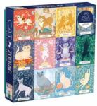Galison Puzzle Zodiașul pisicii 500 piese Puzzle