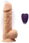 SilexD Vibrator Realist Silexd, Remote Control, 10 Moduri Vibratii, Silicon, USB, Natural, 21.5 cm Vibrator