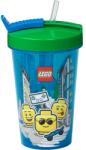 Room Copenhagen LEGO szívószálas pohár fiú ikonikus kék/zöld 500ml 40441724 (40441724)