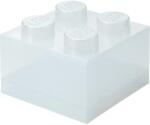 LEGO® LEGO tároló doboz 4 csapos fedél csillámos átlátszó 40090803 (40090803)