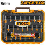 INGCO Felsőmaró készlet 24 részes 6 mm (AKRT24062)