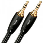 AudioQuest Cablu audio Audioquest Tower, Jack 3.5 mm Male - Jack 3.5 mm Male, 0.6m, negru-alb (TOWER0.6M)