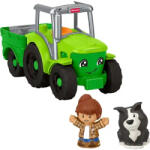 Mattel Fisher-Price Little People interaktív traktor pótkocsival és figurákkal (JGX12) - morzsajatekbolt